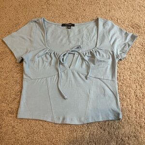 Blue crop top